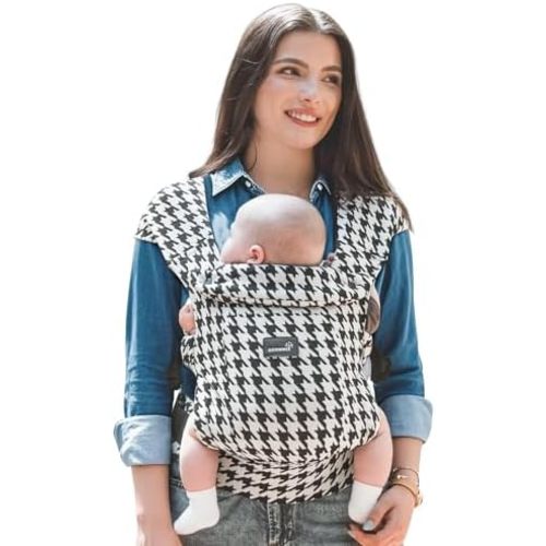 GROWNSY Newborn Carrier, Ergonomic, Cozy Baby Carrier, Houndstooth Black