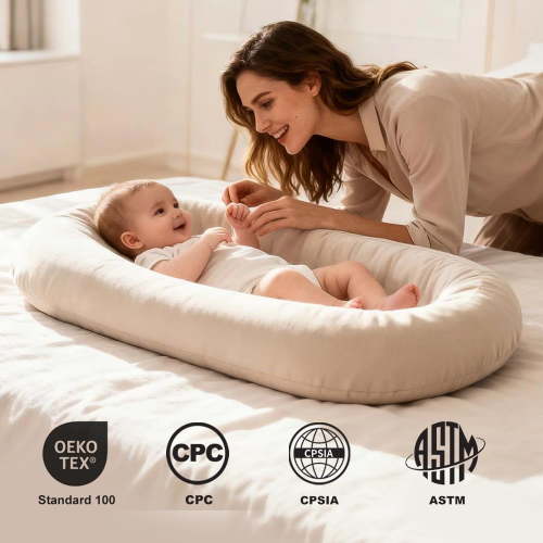 Infant Lounger, Soft Cotton and Waterproof Inner, Baby Floor Seat for Tummy Time, Baby Lounger for Newborn 0-24 Months (pink)