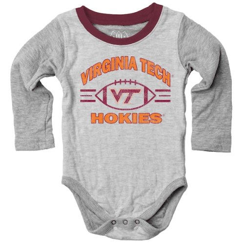 Infant Wes & Willy  Heather Gray Virginia Tech Hokies Jie Jie Hopper Set