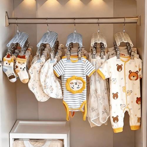 20pcs Baby Clothes Hanger, Infant Bib Socks Drying Rack, Multi-Function Hat Organizer Hooks For Children Room | SHEIN USA