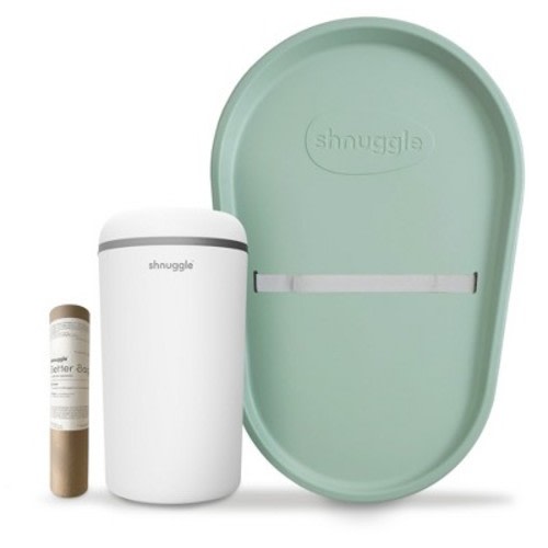 Changing Essentials Kit: Shnuggle Changing Mat + Diaper Pail + Better Bag Liners  Eucalyptus