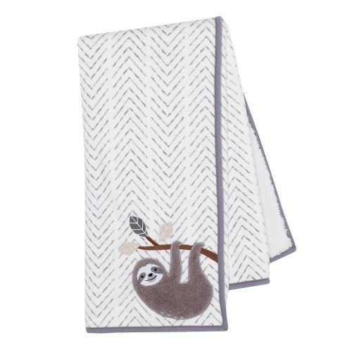 Lambs & Ivy Baby Jungle Sherpa Sloth Baby Blanket