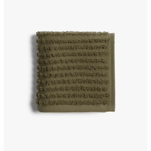 Terry Dot Washcloth Color Olive