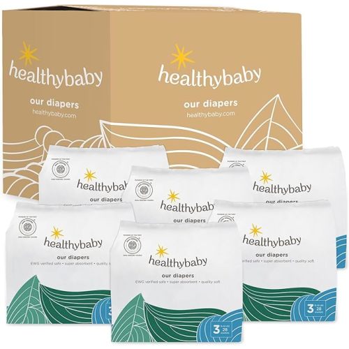 Our Diapers | The First EWG Verified & Microbiome-Friendly Diaper | 12-Hour Leak Protection | Made with Organic Cotton & Plant-Derived Materials | Totally Chlorine Free | Size 3 (16-28 lbs) 168 Count