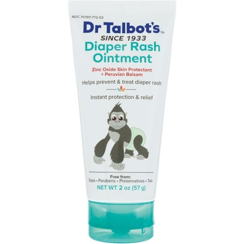 Dr. Talbot's Baby Diaper Rash Ointment - 2 oz - Zinc Oxide Skin Protectant with Peruvian Balsam - Treats and Prevents Rash