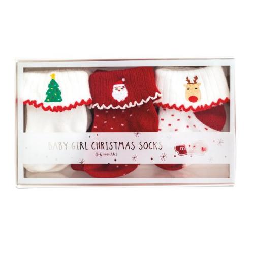 Baby Girl Christmas Sock Set