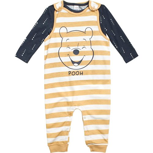 Disney Baby Boys' Mickey Mouse Overall Set - 2 Piece Romper and Long Sleeve Shirt Set