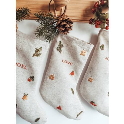 Personalized Christmas Santa stocking/Custom name Christmas stocking /Christmas embroidered stocking/Family christmas stocking