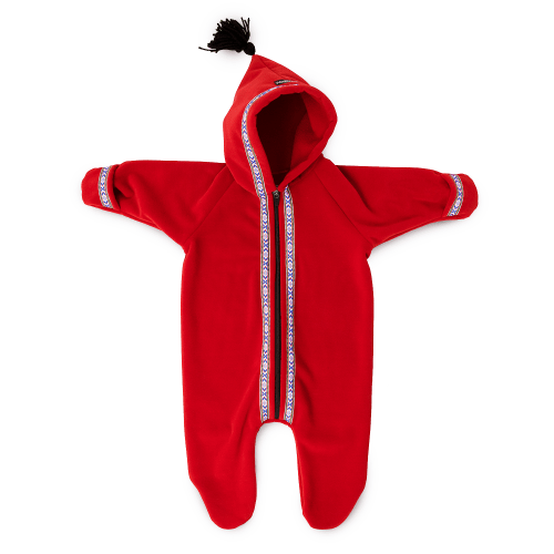 Warm Polartec® Wind Pro® Fleece Hooded Baby One Piece-Made in USA