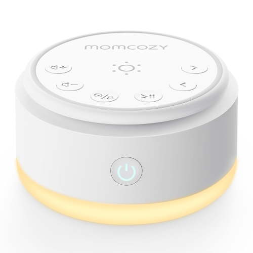 Momcozy Sound Machine for Baby,Portable White Noise for Kids & Adults,20 Soothing Sounds & Touch Warm Light,Timer and Memory,Travel Companion&Nursery