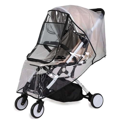 Ihvewuo Baby Stroller Rain Cover, Universal Waterproof PVC Clear Cover, Ventilation, All-Weather Protection