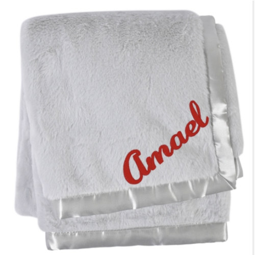 Embroidered Neutral Light Gray Plush Blanket – Gerber Childrenswear