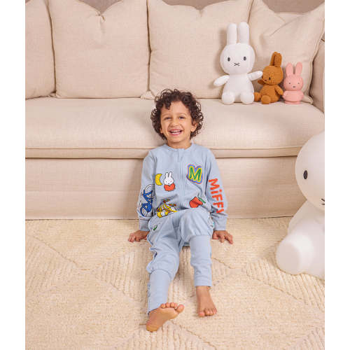 Sleep Suit Long Sleeve 1.0 TOG Cotton Blue Miffy Placement