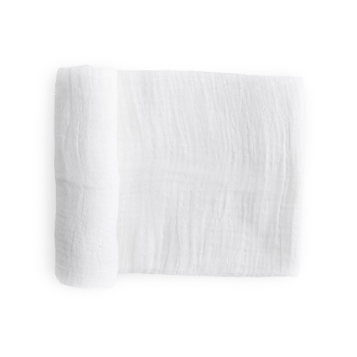 Cotton Muslin Swaddle Blanket - White