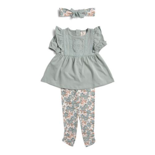 Infant Girls 2pc Embroidered Top And Printed Leggings Set | Kids & Baby | T.J.Maxx