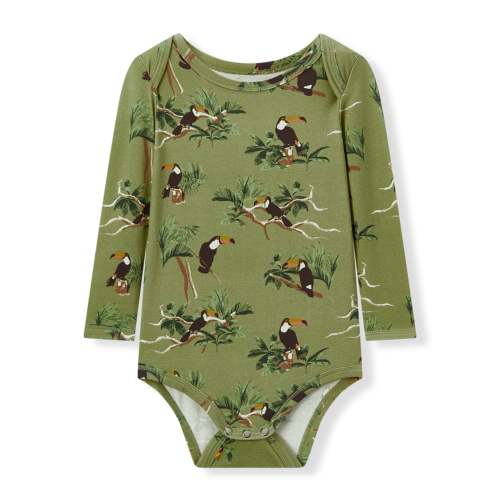 Toucan Cotton Stretch Long Sleeve One Piece