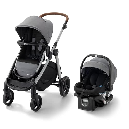 Graco Modes Nest2Grow Travel System, Carseat Stroller Combo, Includes: SnugRide DLX Infant Car Seat and Reversible Baby Stroller, Slide2Me Adjustable Seat, 4 Modes of Use with Optional Baby Gear, Ren