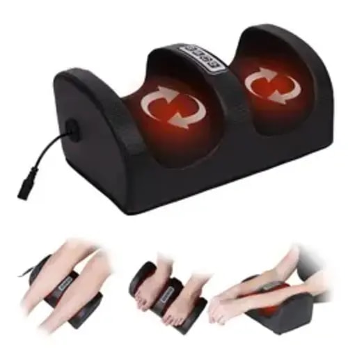 Shiatsu Foot Massager Machine with Heat & Roller for Foot & Calf Massage Portable 20 Heads 15-Minute Timer Gift for Mom Dad Adjustable Relaxing,dorm essentials tiktokshopbacktoschool - TikTok Shop