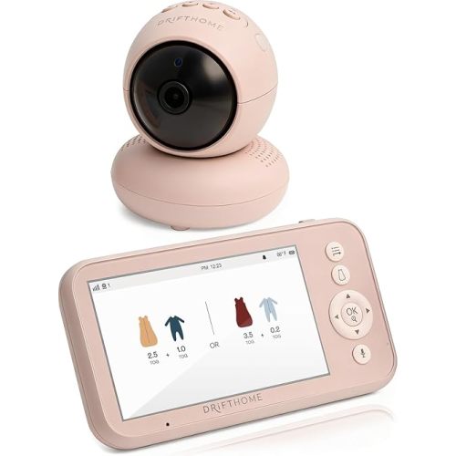 ergoPouch Drift Home No WiFi Baby Monitor with Smart Sleepwear Guide - Baby Monitor with Sleep Tracking, HD Night Vision Camera, Intelligent Dressing Recommendations & Multi-Color Night Light