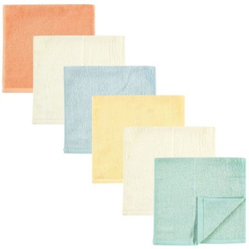 Hudson Baby Infant Baby Rayon from Bamboo Burpcloth 6pk, Soft Neutral, One Size
