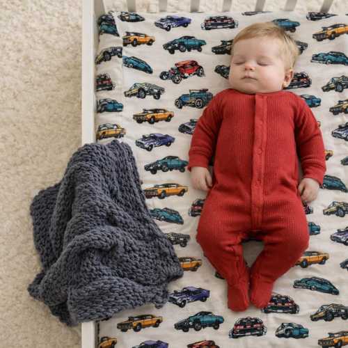 Axel Classic Race Car Crib Sheet