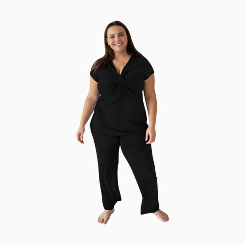 Kindred Braverly Ultra Soft Maternity & Nursing Pajamas Sleepwear Set - Black