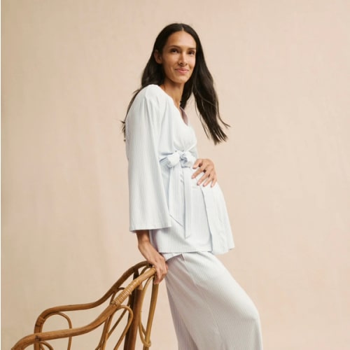 LAKE | Women | DreamModal Pajamas | Fog Maternity Kimono Bundle