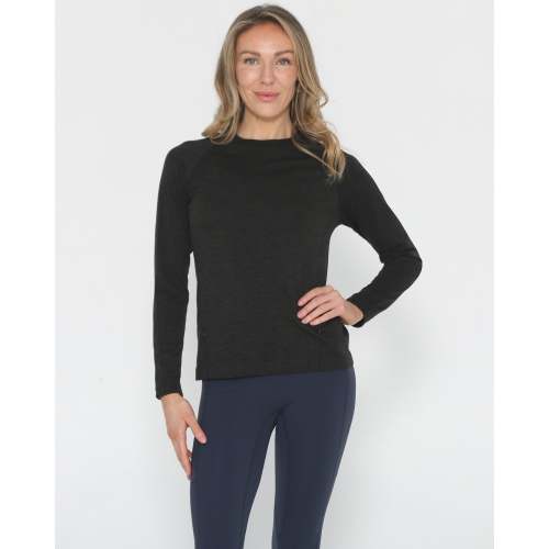 Aria Running Seamless Nursing Tee (Long Sleeve) Noir) – Sweat & Milk