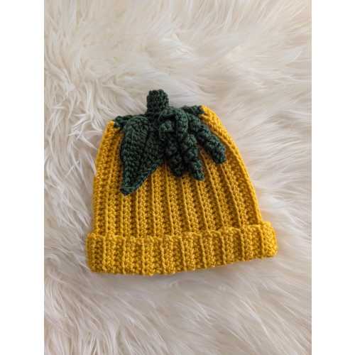 Crocheted Pumpkin Baby Hat