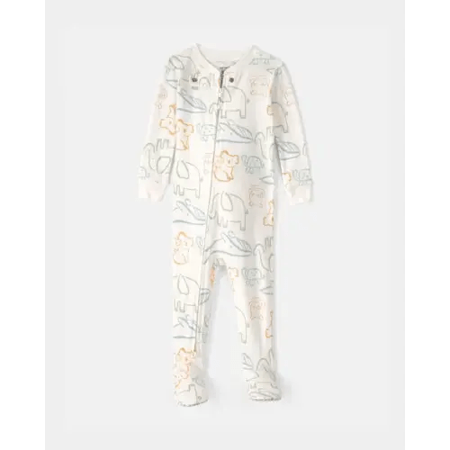 Baby Elephant 100% Cotton Snug Fit 1-Piece Pajama - Ivory | Carter's