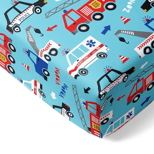 Little Sleepies Baby Crib Sheets, Buttery Soft Viscose from Bamboo Crib Sheets for Boys & Girls, Toddler Bed Sheet, Standard Crib Mattress Sheet, Super Stretchy & Elasticized (to The Rescue)