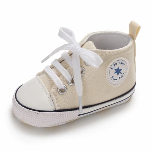 KKIIDDSS Unisex Baby Girls Boys Canvas High-top Shoes, Newborn Infant Anti-Slip Soft Sole Frist Walking Breathable Sneakers