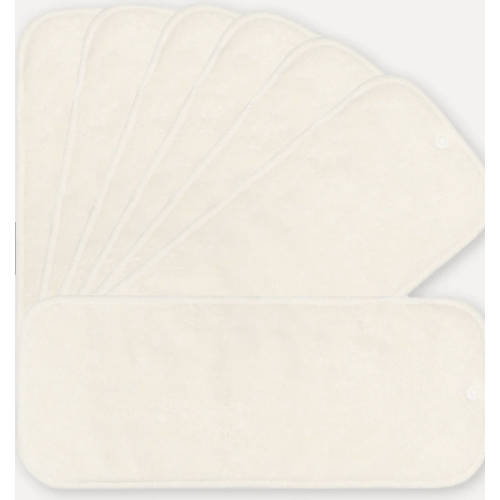 7 Pack Bamboo Inserts with Button Snaps