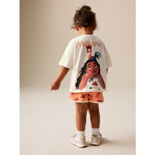 Coral/Ecru Disney Moana Short Sleeve Top and Shorts Set (3mths-7yrs)