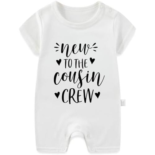 New to the Cousin Crew Bodysuits, Gender Neutral Baby Clothes, Newborn Cotton Short Sleeve Toddler Clothing