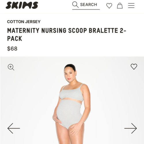 COTTON JERSEY MATERNITY NURSING SCOOP BRALETTE 2-PACK | LIGHT HEATHER GREY