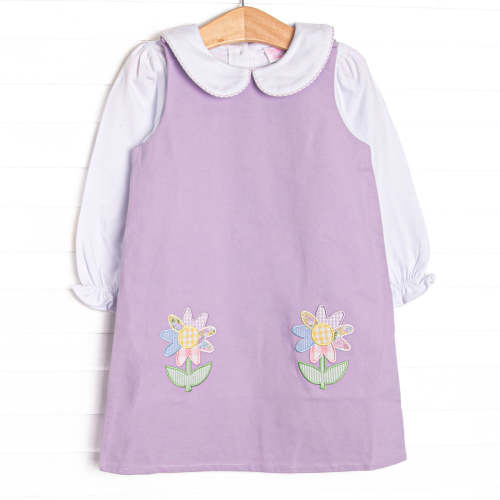 Blooming Belle Applique Jumper Set, Purple – Stitchy Fish