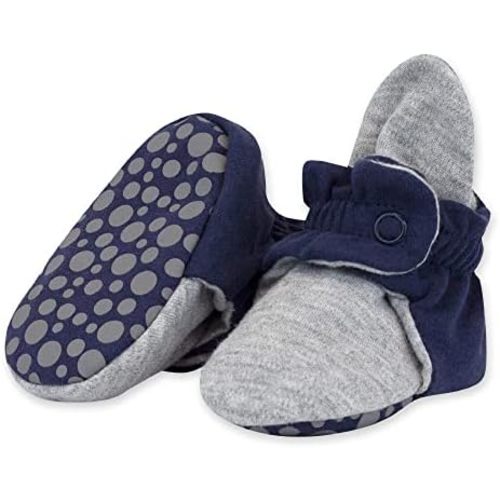 Zutano Unisex Organic Cotton Baby Booties, Stay-On and Non-Slip, Newborn to Toddler