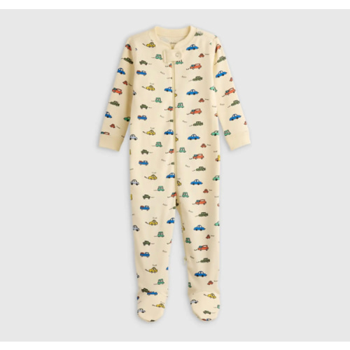 100% Organic Cotton Footie Pajama in Cars