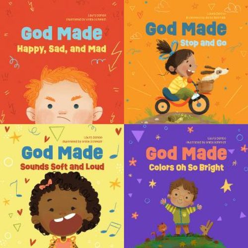 God Made All of Me 4-Pack (Books for Babies and Toddlers about Feelings, Actions, Colors, and Sounds) - by Laura Derico (Board Book)