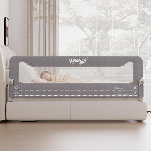 Bed Rail for Toddlers, 71 Inch Swing Down Toddler Bed Rails