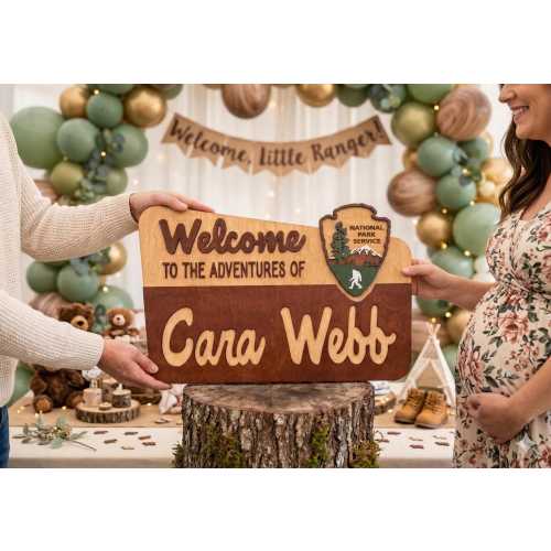 Custom National Park Baby Shower Sign | Little Ranger Welcome Decor
