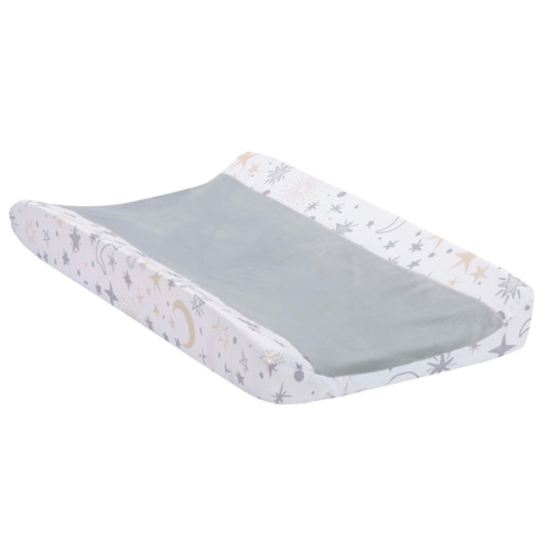Goodnight Moon White/Gray Changing Pad Cover - Moons/Stars – Lambs & Ivy