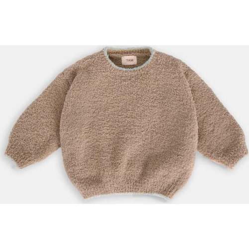 Fuzzy Boxy Sweater, Taupe - 7AM Enfant | Maisonette