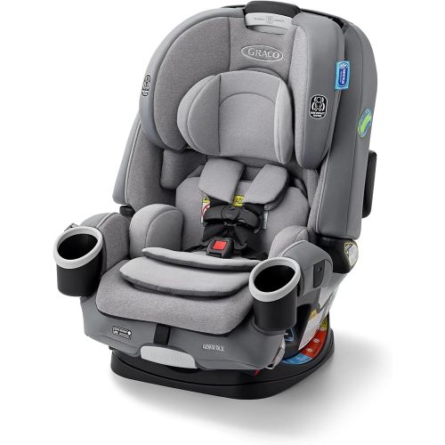 Graco 4Ever DLX 4-in-1 Car Seat, Charlie| Infant to Toddler Car Seat, with 10 Years of Use | Rear-Facing, Forward-Facing and Booster Modes | Safe, Comfortable and Convenient