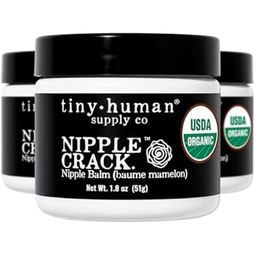 Organic Nipple Cream, Nipple Crack Lanolin Free Nipple Butter (3 Pack), Balm for Breastfeeding Mothers, No Need to Wash Off, Safe for Baby and Mama