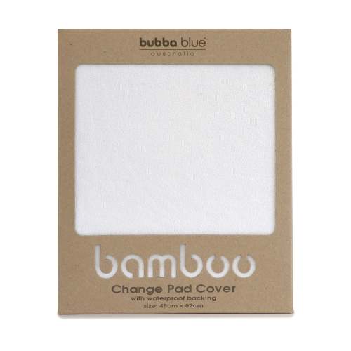 Bamboo White Waterproof Change Mat Cover/Large Bassinet Fitted Sheet – Bubba Blue Australia