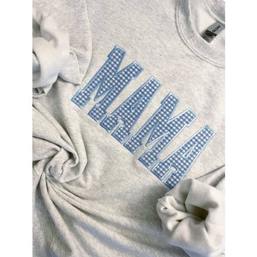 Custom Gingham Appliqué Sweatshirt