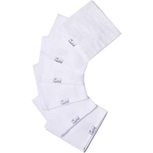 Copper Pearl 6 Ultra Soft Baby Bath Washcloths Premium Large Soft Dove (White) 11" x 11" Towels