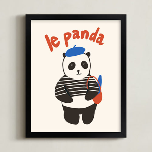 French Panda Open Edition Children's Art Print by Morgan Kendall